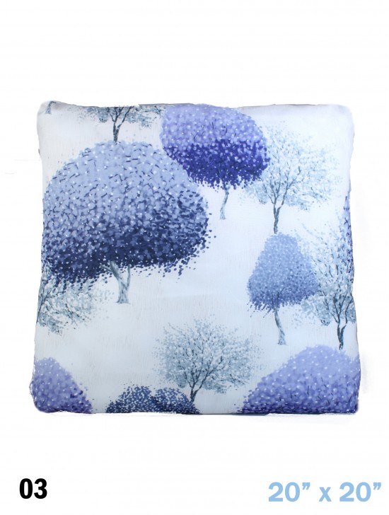 INKY TREES PRINT CUSHION & FILLER